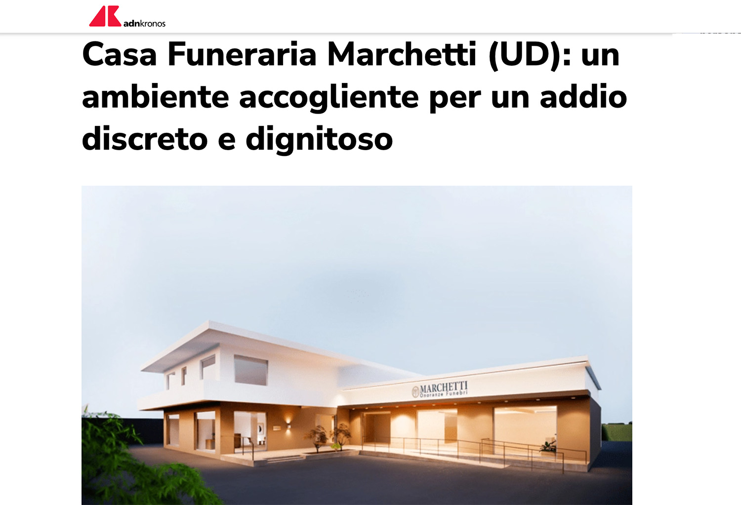 Casa funeraria marchetti ADNKRONOS